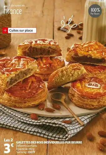 Auchan Galettes des rois individuelles pur beurre offre