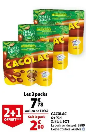 Auchan Cacolac cacolac offre