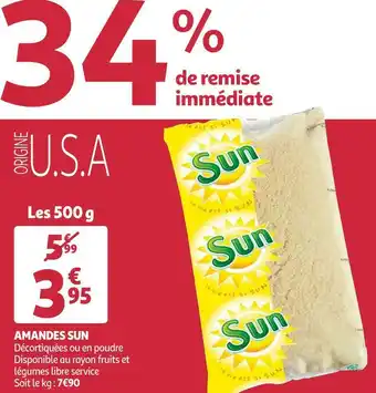 Auchan Sun amandes offre