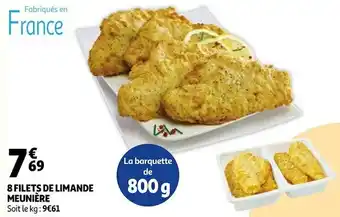 Auchan 8 filets de limande meunière offre