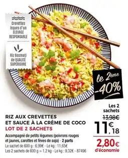 Thiriet Riz aux crevettes et sauce à la crème de coco offre
