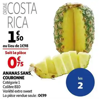 Auchan Ananas sans couronne offre