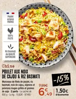 Thiriet Chine poulet aux noix de cajou & riz basmati offre