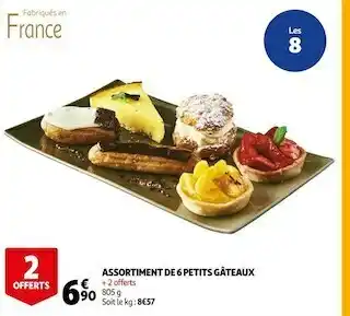 Assortiment de 6 petits gâteaux