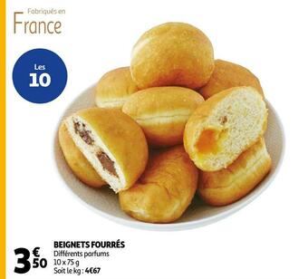 Auchan Beignets fourrés offre