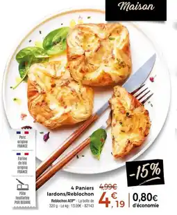 Thiriet 4 paniers lardons reblochon offre