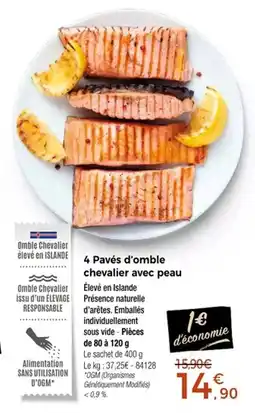 Thiriet 4 pavés d'omble chevalier avec peau offre