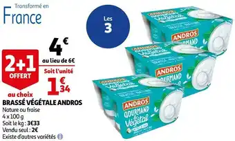 Auchan Andros brassé végétale offre