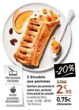 Thiriet 2 strudels aux pommes offre