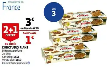 Auchan Rians l'onctueux rians offre