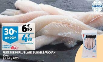 Auchan Auchan filets de merlu blanc surgelé offre