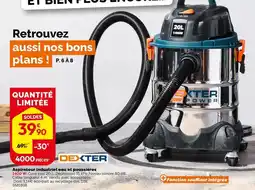 Weldom Dexter - aspirateur industriel eau et poussières offre