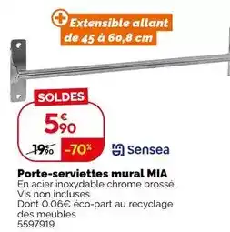 Weldom Sensea - porte-serviettes mural mia offre