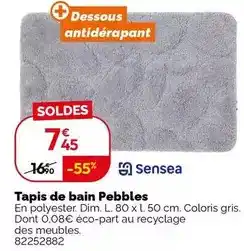 Weldom Sensea - tapis de bain pebbles offre