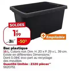 Weldom Bac plastique offre
