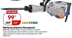 Weldom Dexter - marteau-piqueur hexagonal offre