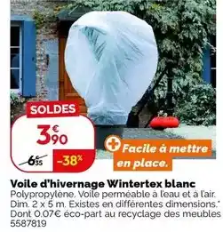 Weldom Voile d'hivernage wintertex blanc offre