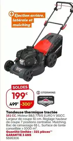 Weldom Sterwins - tondeuse thermique tractée offre