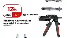 Weldom Standers - kit pince + 20 chevilles en métal à expansion offre