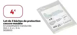 Weldom Lot de 3 bâches de protection couvre-meuble offre
