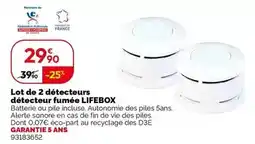 Weldom Lot de 2 détecteurs détecteur fumée lifebox offre