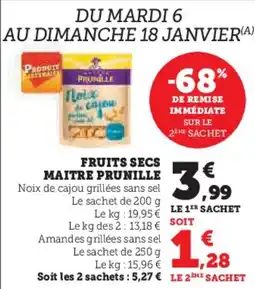 U Express Fruits secs maitre prunille offre