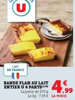 U Express Bande flan au lait entier u 6 parts offre