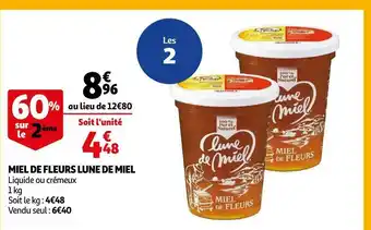 Auchan Lune de miel miel de fleurs offre