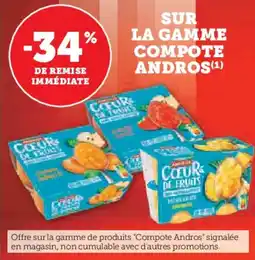 U Express Sur la gamme compote andros offre