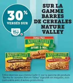 U Express Sur la gamme barres de cereales nature valley offre