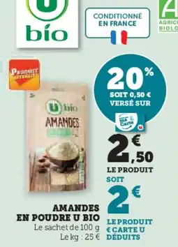 U Express Amandes en poudre u bio offre