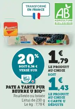 U Express Pate a tarte pur beurre u bio offre