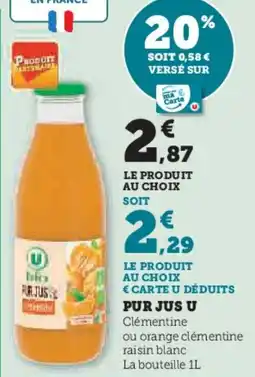 U Express Pur jus u offre
