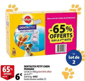 Auchan Pedigree dentastix petit chien offre