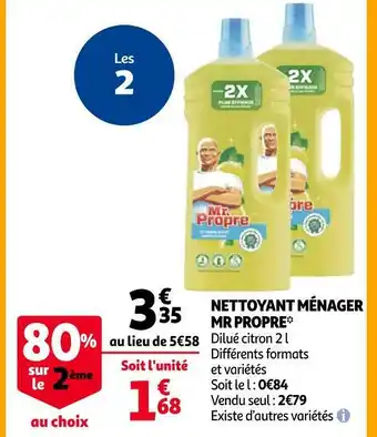 Auchan Mr propre nettoyant ménager offre