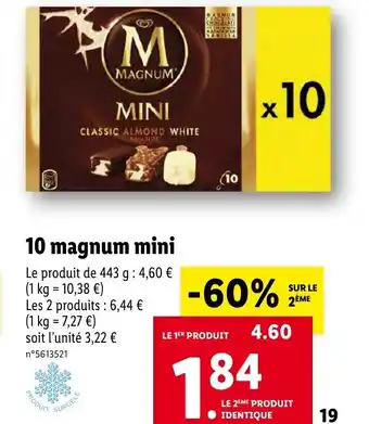 Lidl 10 Magnum mini offre