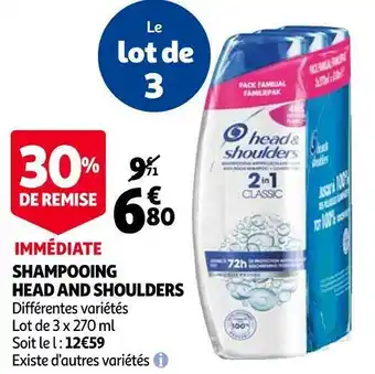 Auchan Headandshoulders shampooing offre