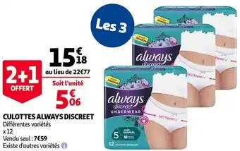 Always culottes discreet