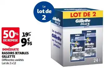 Auchan Gillette rasoirs jetables offre