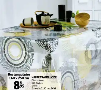 Auchan Nappe translucide offre