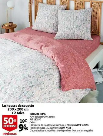 Auchan Parure rime offre