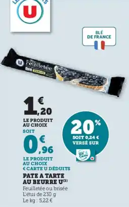 U Express Pate a tarte au beurre u offre