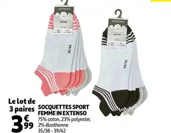 Auchan In extenso socquettes sport femme offre