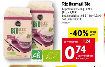 Lidl Riz basmati bio offre