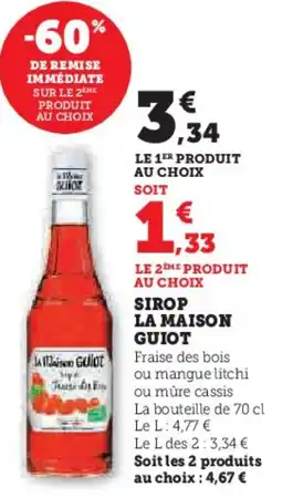 U Express Sirop la maison guiot offre