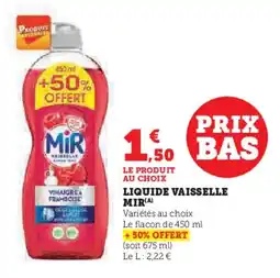 U Express Liquide vaisselle mir offre