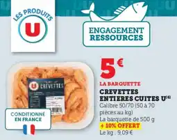 U Express Crevettes entieres cuites u offre