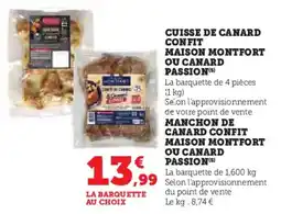 U Express Cuisse de canard confit maison montfort ou canard passion offre