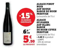 U Express Alsace pinot noir aop rouge baron de hoen prestige offre