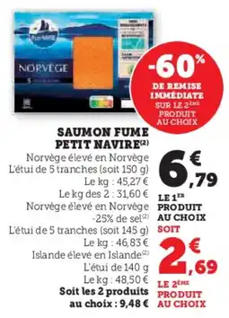 U Express Saumon fume petit navire offre